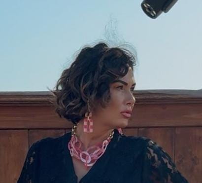 Orecchini Completo collana Rosa