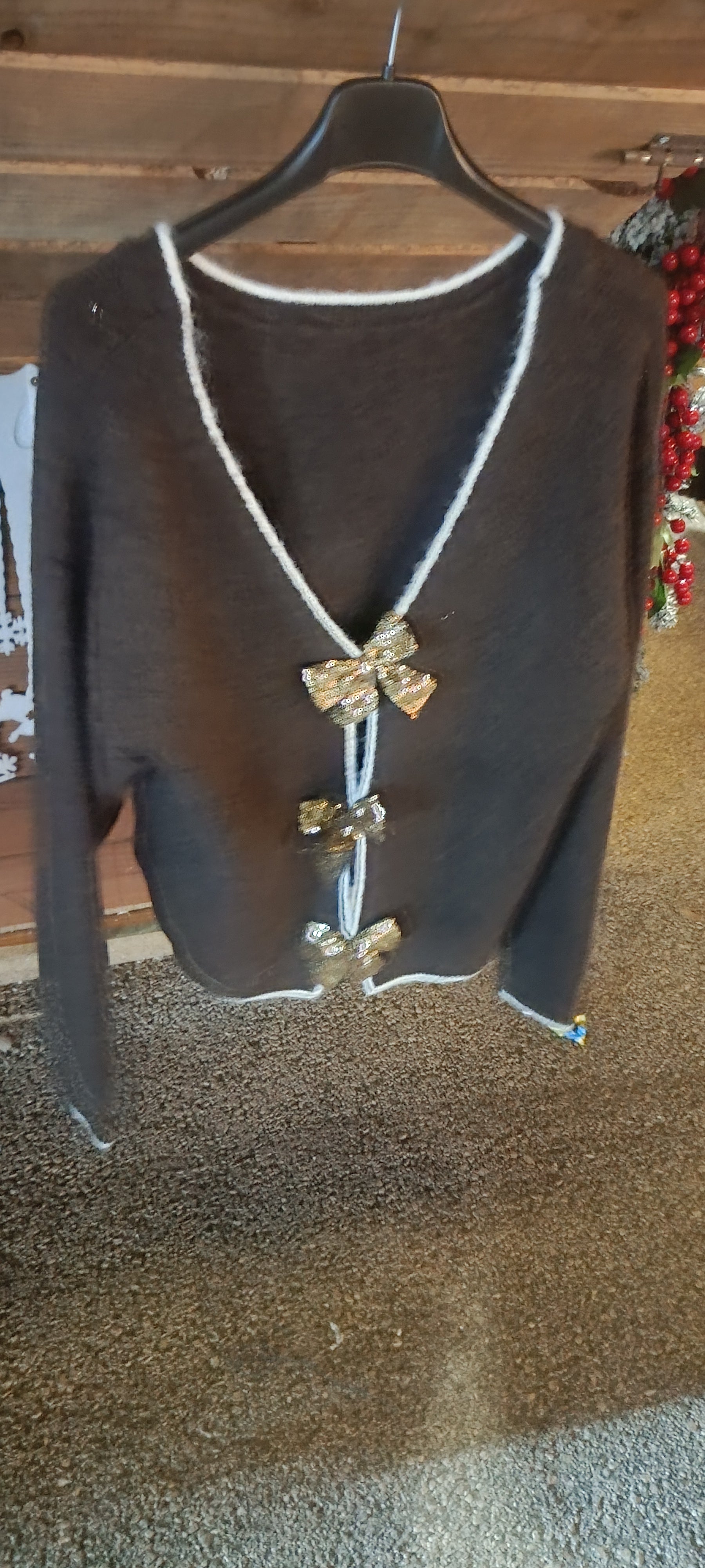 Maglione fiocco doubleface